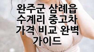 완주군 삼례읍 수계리 중고차 가격 비교 완벽 가이드